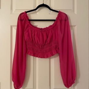 Y2K pink style top